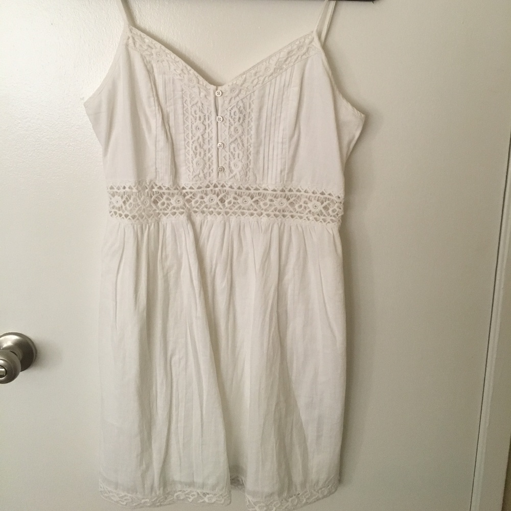 Abercrombie & Fitch White Crochet Dress